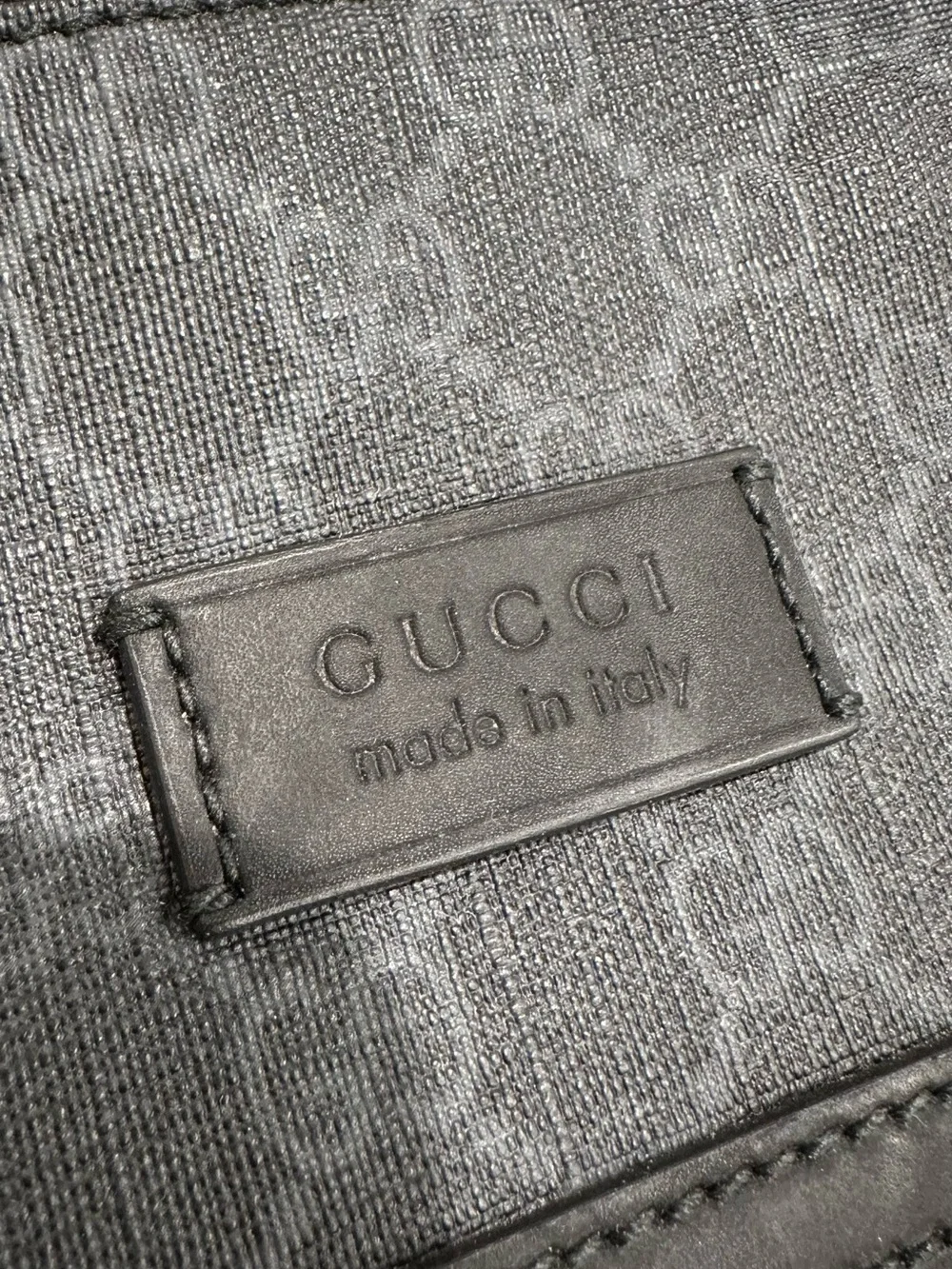 Gucci Black GG Messenger Bag with Red and Blue Strap